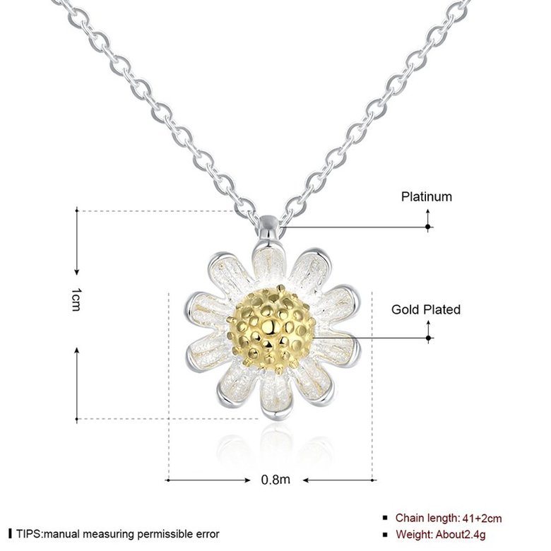Wholesale 925 Silver Chrysanthemum Necklace TGSSN157 0