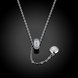 Wholesale 925 Silver Button CZ Necklace TGSSN164 1 small