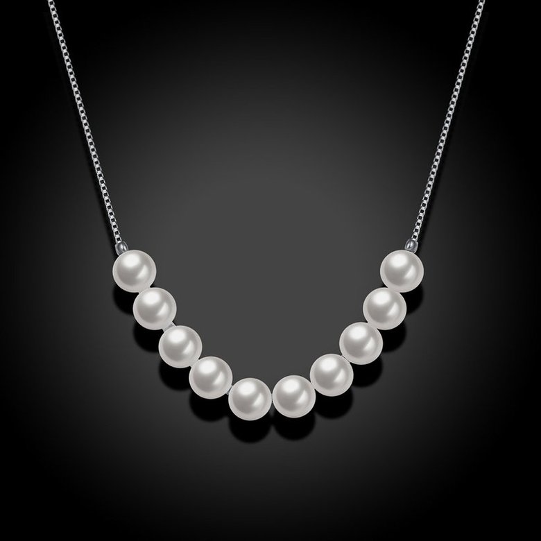 Wholesale 925 Silver Pearl Necklace TGSSN166 1