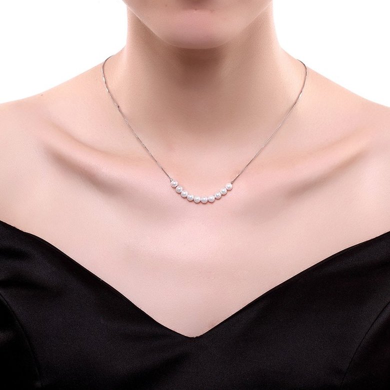 Wholesale 925 Silver Pearl Necklace TGSSN166 4