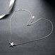 Wholesale 925 Silver Star CZ Necklace TGSSN004 2 small