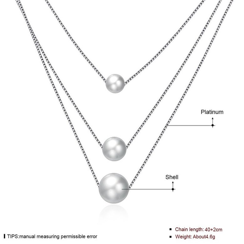 Wholesale Trendy 925 Sterling Silver Pearl Necklace TGSSN006 0