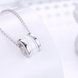 Wholesale Trendy 925 Sterling Silver Round White Ceramic Necklace TGSSN008 1 small