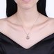 Wholesale Fashion 925 Sterling Silver Round CZ Hollow Necklace TGSSN010 0 small