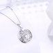 Wholesale Fashion 925 Sterling Silver Round CZ Hollow Necklace TGSSN010 1 small