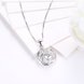Wholesale Fashion 925 Sterling Silver Round CZ Hollow Necklace TGSSN010 2 small
