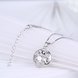 Wholesale Fashion 925 Sterling Silver Round CZ Hollow Necklace TGSSN010 3 small