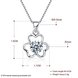 Wholesale Trendy 925 Sterling Silver CZ Flower Necklace TGSSN016 4 small