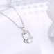 Wholesale 925 Silver Cute Cat CZ Necklace TGSSN018 1 small