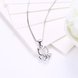 Wholesale 925 Silver Cute Cat CZ Necklace TGSSN018 2 small