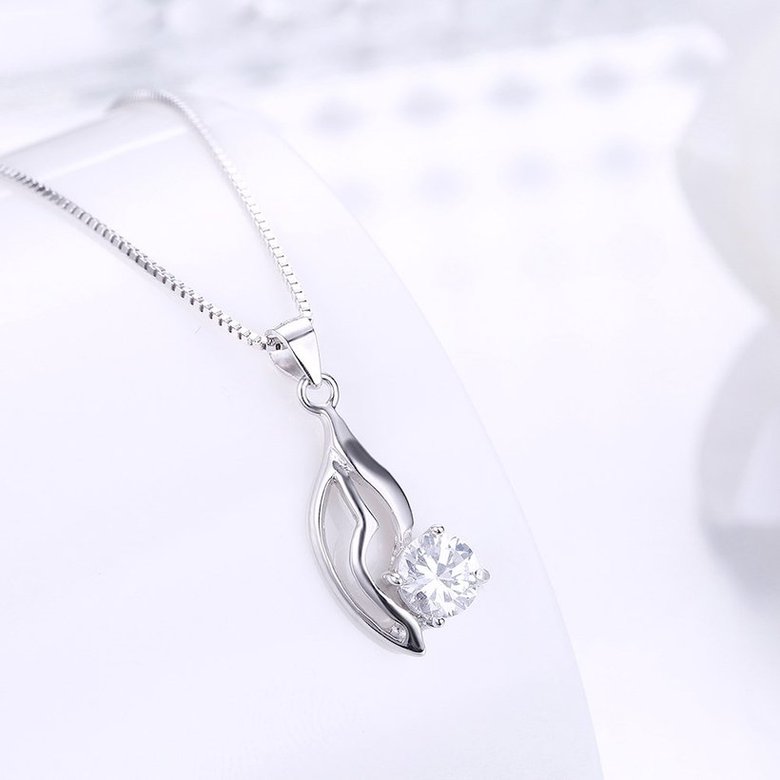 Wholesale 925 Silver CZ Necklace TGSSN020 1