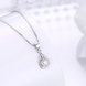 Wholesale Trendy 925 Sterling Silver Water Drop CZ Necklace TGSSN022 1 small