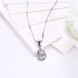 Wholesale Trendy 925 Sterling Silver Water Drop CZ Necklace TGSSN022 2 small