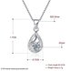 Wholesale Trendy 925 Sterling Silver Water Drop CZ Necklace TGSSN022 4 small