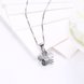 Wholesale Trendy 925 Sterling Silver Flower CZ Necklace TGSSN026 2 small