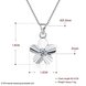 Wholesale Trendy 925 Sterling Silver Flower CZ Necklace TGSSN026 4 small