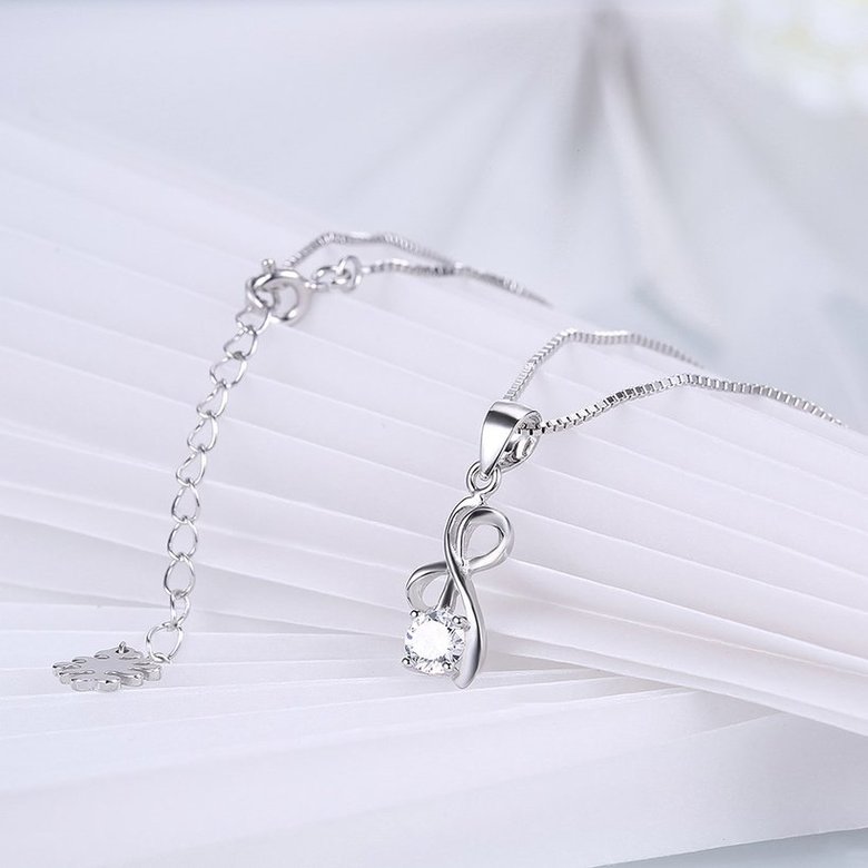 Wholesale Fashion 925 Sterling Silver CZ Necklace TGSSN028 3