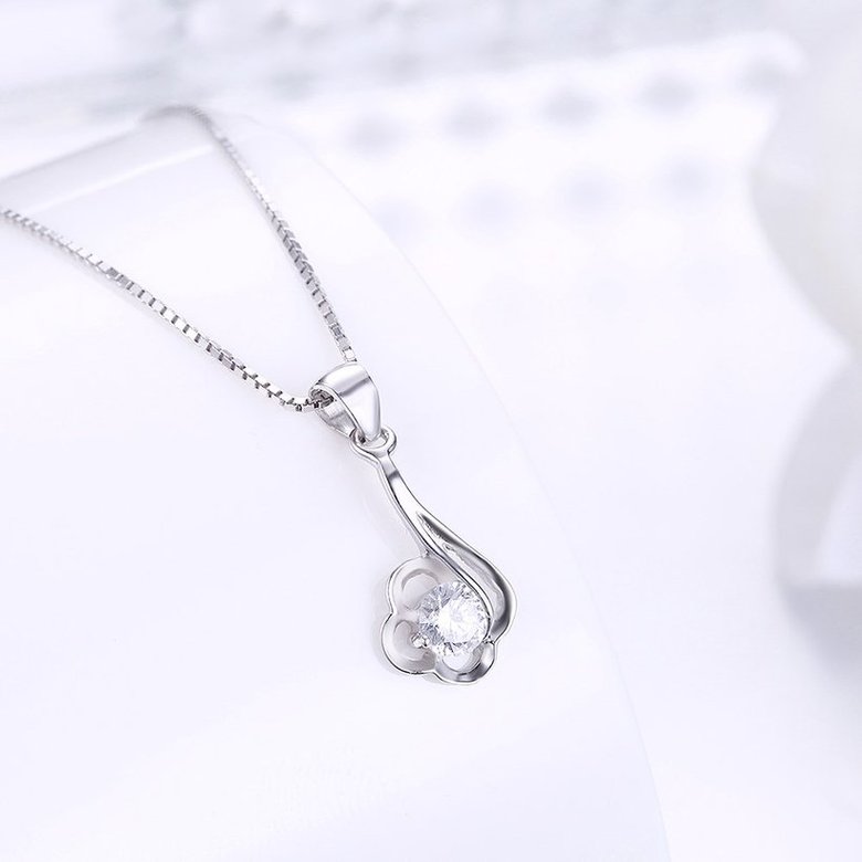 Wholesale Fashion 925 Sterling Silver CZ Necklace TGSSN032 1