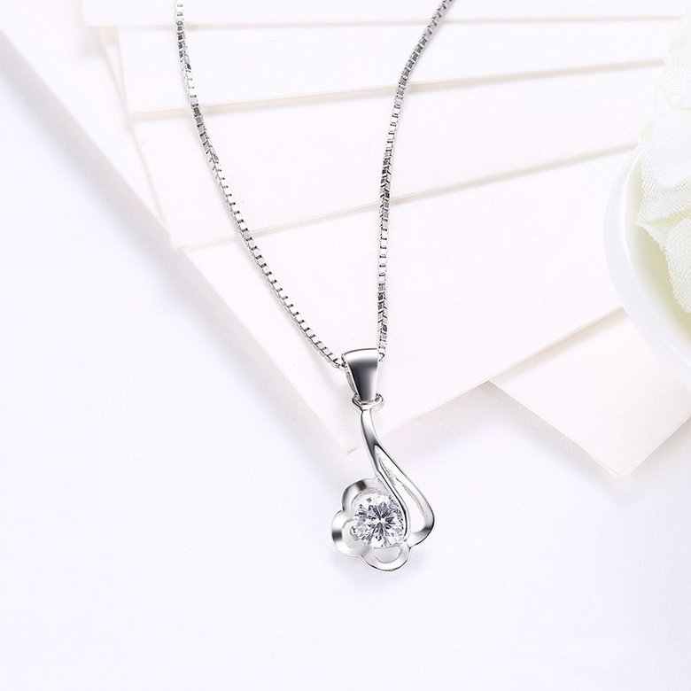 Wholesale Fashion 925 Sterling Silver CZ Necklace TGSSN032 2