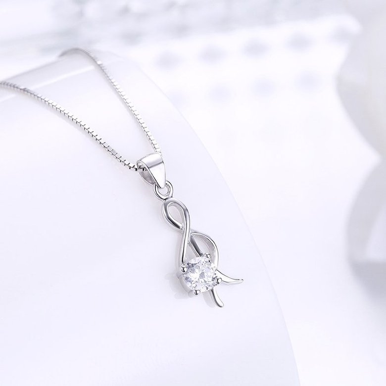 Wholesale Trendy 925 Sterling Silver CZ Necklace TGSSN034 1