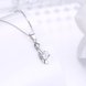 Wholesale Trendy 925 Sterling Silver Plant CZ Necklace TGSSN040 1 small