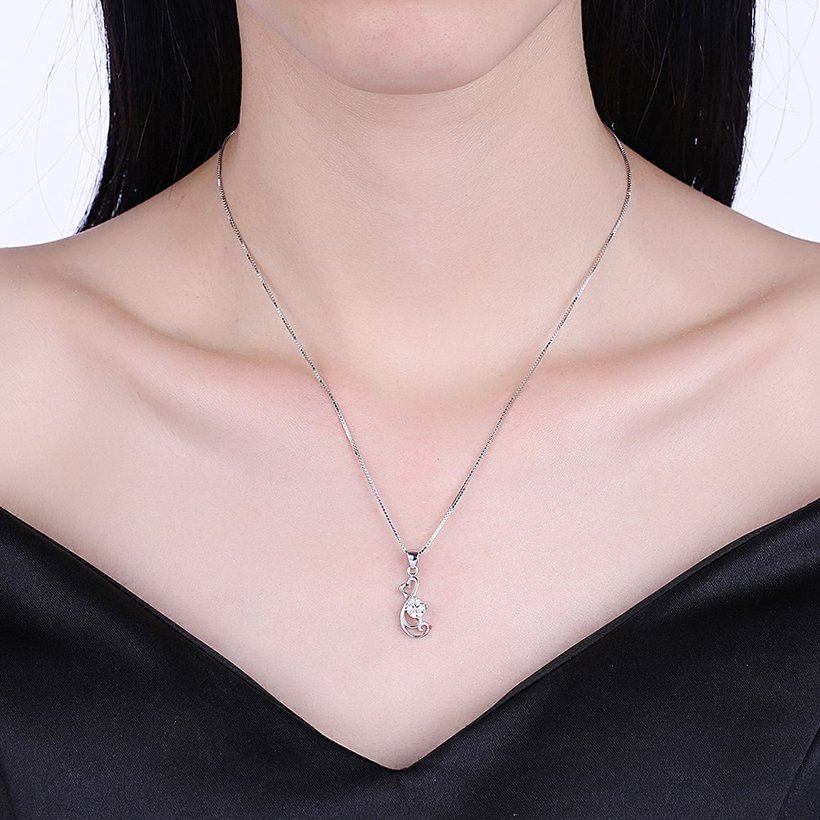 Wholesale Fashion 925 Sterling Silver CZ Necklace TGSSN042 0