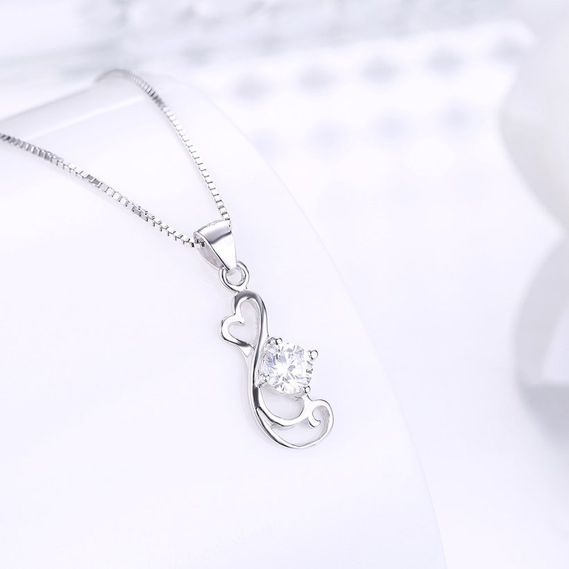 Wholesale Fashion 925 Sterling Silver CZ Necklace TGSSN042 1