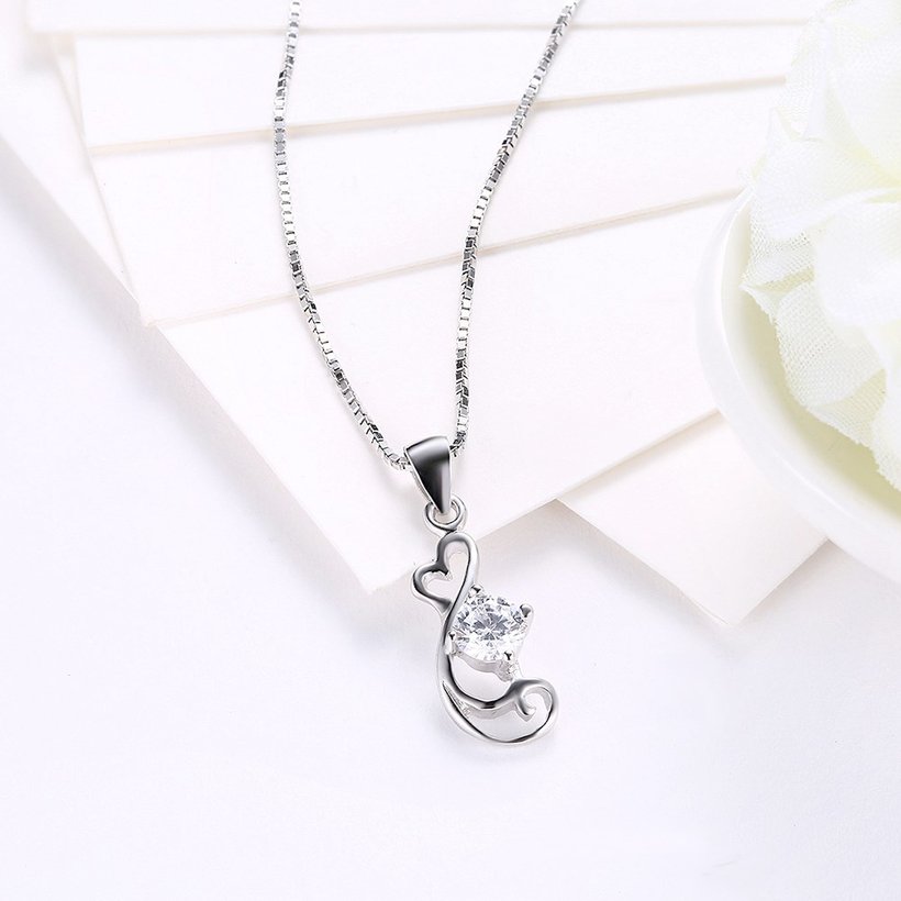 Wholesale Fashion 925 Sterling Silver CZ Necklace TGSSN042 2