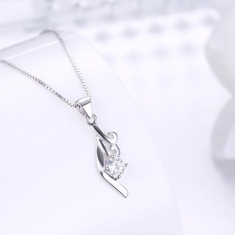 Wholesale Fashion 925 Sterling Silver CZ Necklace TGSSN045 1
