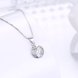 Wholesale Trendy 925 Sterling Silver Round CZ Necklace TGSSN048 1 small