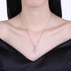 Wholesale Trendy 925 Sterling Silver Geometric CZ Necklace TGSSN050 0 small