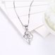 Wholesale Fashion 925 Sterling Silver Geometric CZ Necklace TGSSN051 2 small