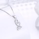 Wholesale Trendy 925 Sterling Silver Geometric CZ Necklace TGSSN052 1 small