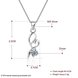 Wholesale Trendy 925 Sterling Silver Geometric CZ Necklace TGSSN052 4 small