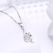 Wholesale Trendy 925 Sterling Silver Geometric CZ Necklace TGSSN053 1 small