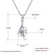 Wholesale Trendy 925 Sterling Silver Geometric CZ Necklace TGSSN053 4 small