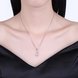 Wholesale Fashion 925 Sterling Silver Geometric CZ Necklace TGSSN054 0 small