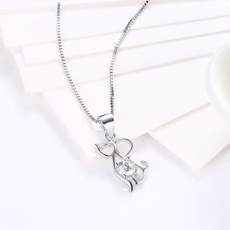 Wholesale Fashion 925 Sterling Silver Animal CZ Necklace TGSSN056 2