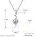 Wholesale Fashion 925 Sterling Silver Geometric CZ Necklace TGSSN057 4 small