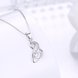 Wholesale Trendy 925 Sterling Silver Geometric CZ Necklace TGSSN058 1 small