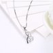 Wholesale Trendy 925 Sterling Silver Geometric CZ Necklace TGSSN058 2 small