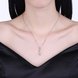 Wholesale Trendy 925 Sterling Silver Geometric CZ Necklace TGSSN059 0 small
