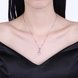 Wholesale Trendy 925 Sterling Silver Geometric CZ Necklace TGSSN060 0 small