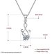 Wholesale Fashion 925 Sterling Silver Geometric CZ Necklac TGSSN061 4 small