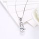 Wholesale Fashion 925 Sterling Silver Geometric CZ Necklace TGSSN063 2 small