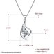 Wholesale Trendy 925 Sterling Silver CZ Necklace Free Shipping TGSSN064 4 small