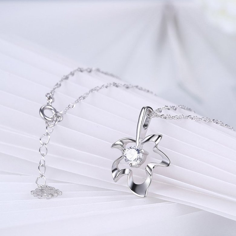 Wholesale 2018 New Style 925 Sterling Silver CZ Necklace TGSSN067 3