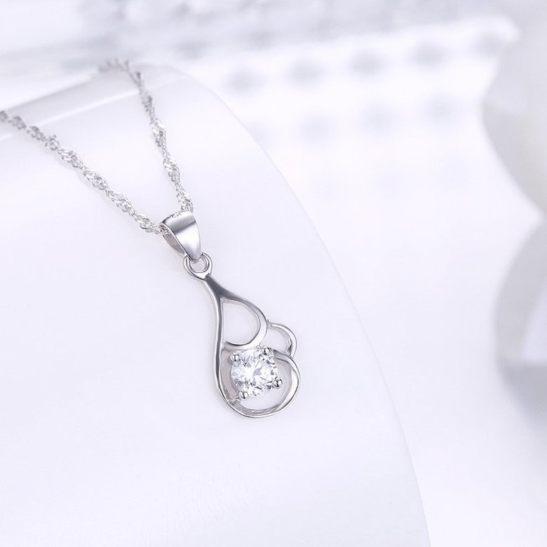Wholesale 2018 New Style 925 Sterling Silver CZ Necklace TGSSN068 1