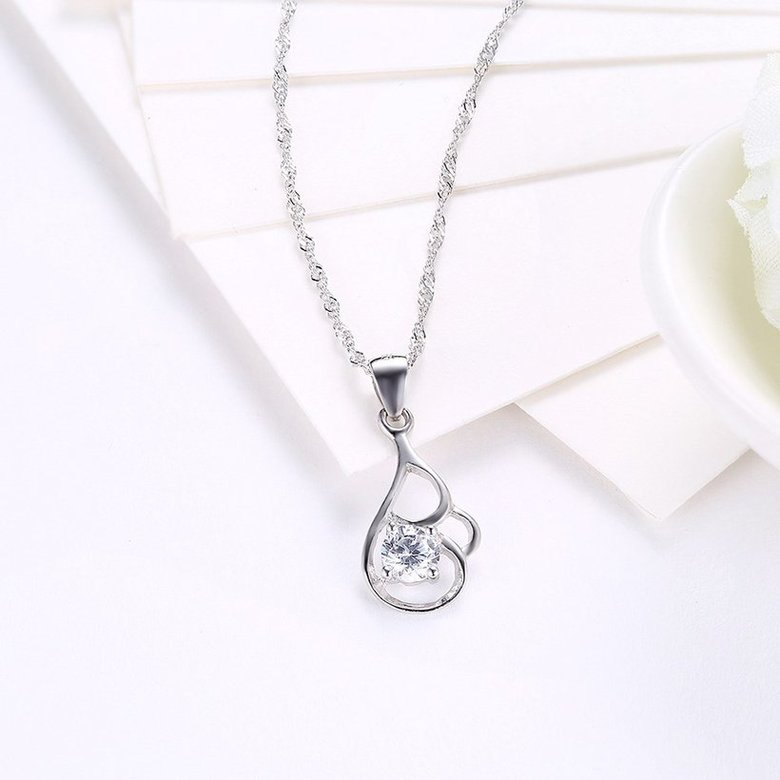 Wholesale 2018 New Style 925 Sterling Silver CZ Necklace TGSSN068 2