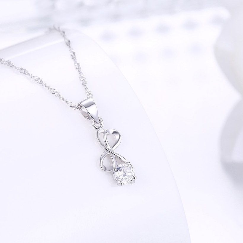 Wholesale Discount Fashion 925 Sterling Silver CZ Necklace TGSSN073 1